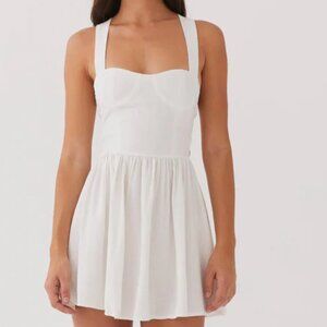 Peppermayo Exclusive - Penelope Linen Mini Dress - Ivory